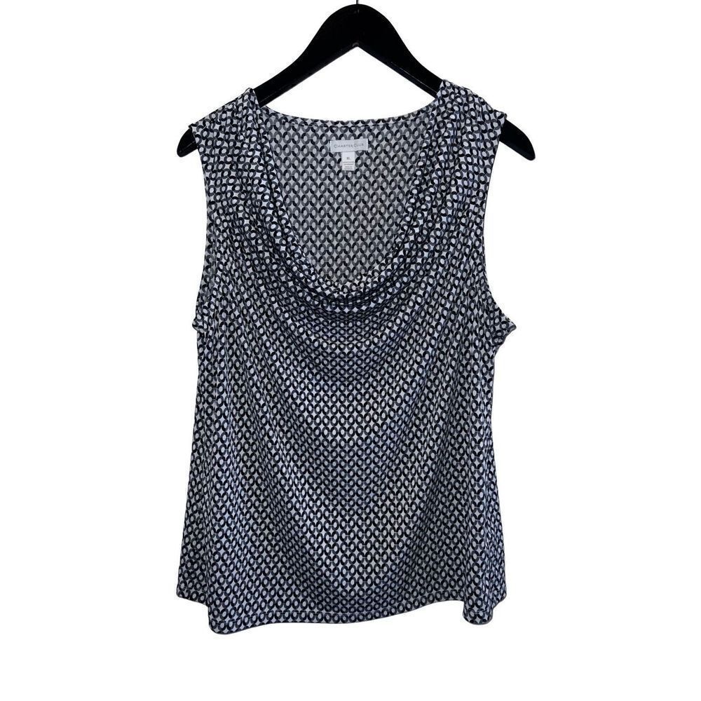 Charter Club sleeveless cowl neck blouse XL